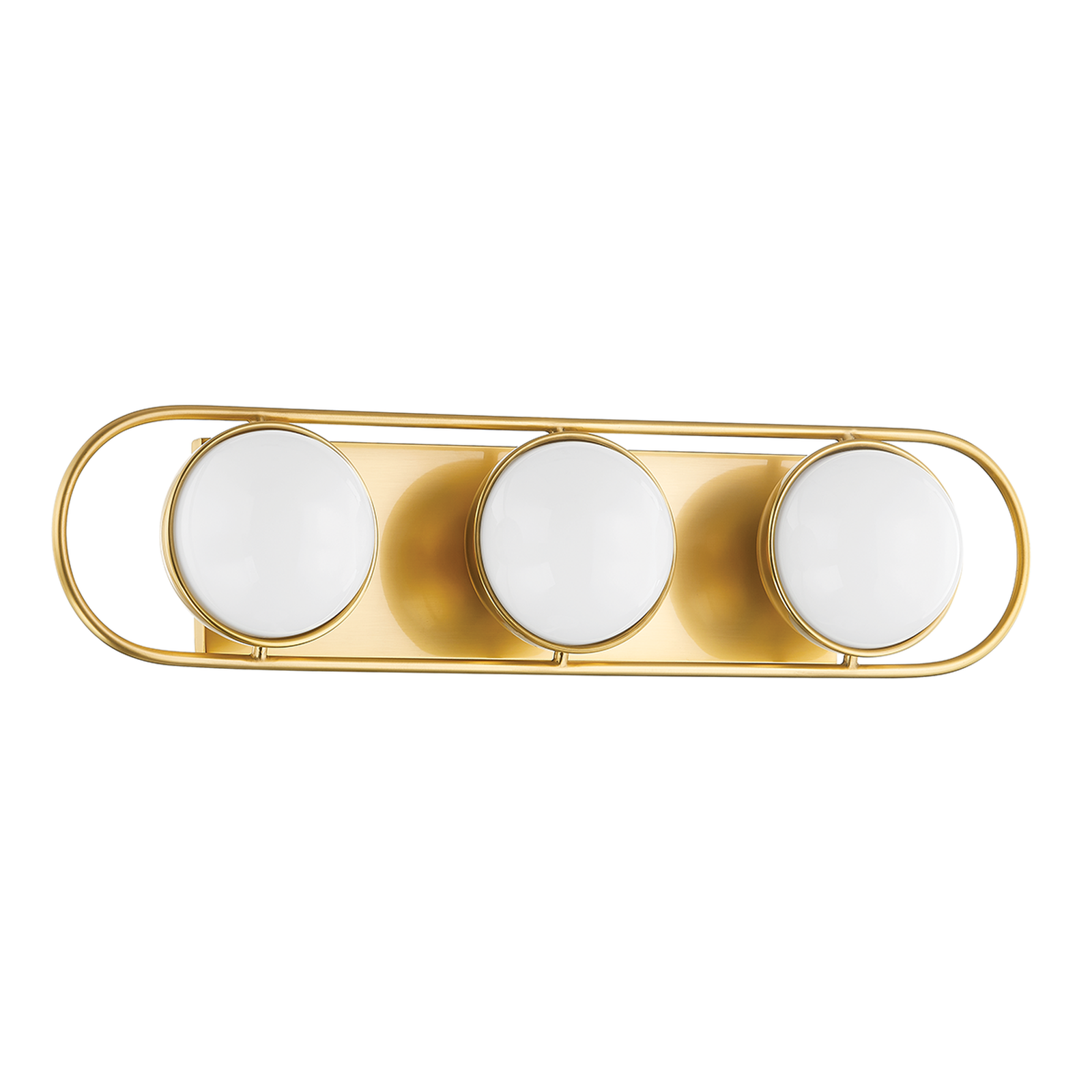 Sia Aged Brass Globe Vanity Sconce