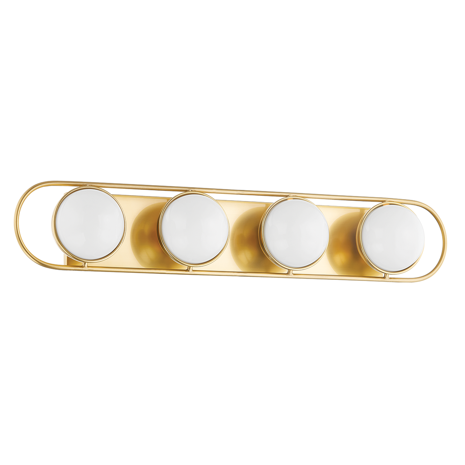Sia Aged Brass Globe Vanity Sconce