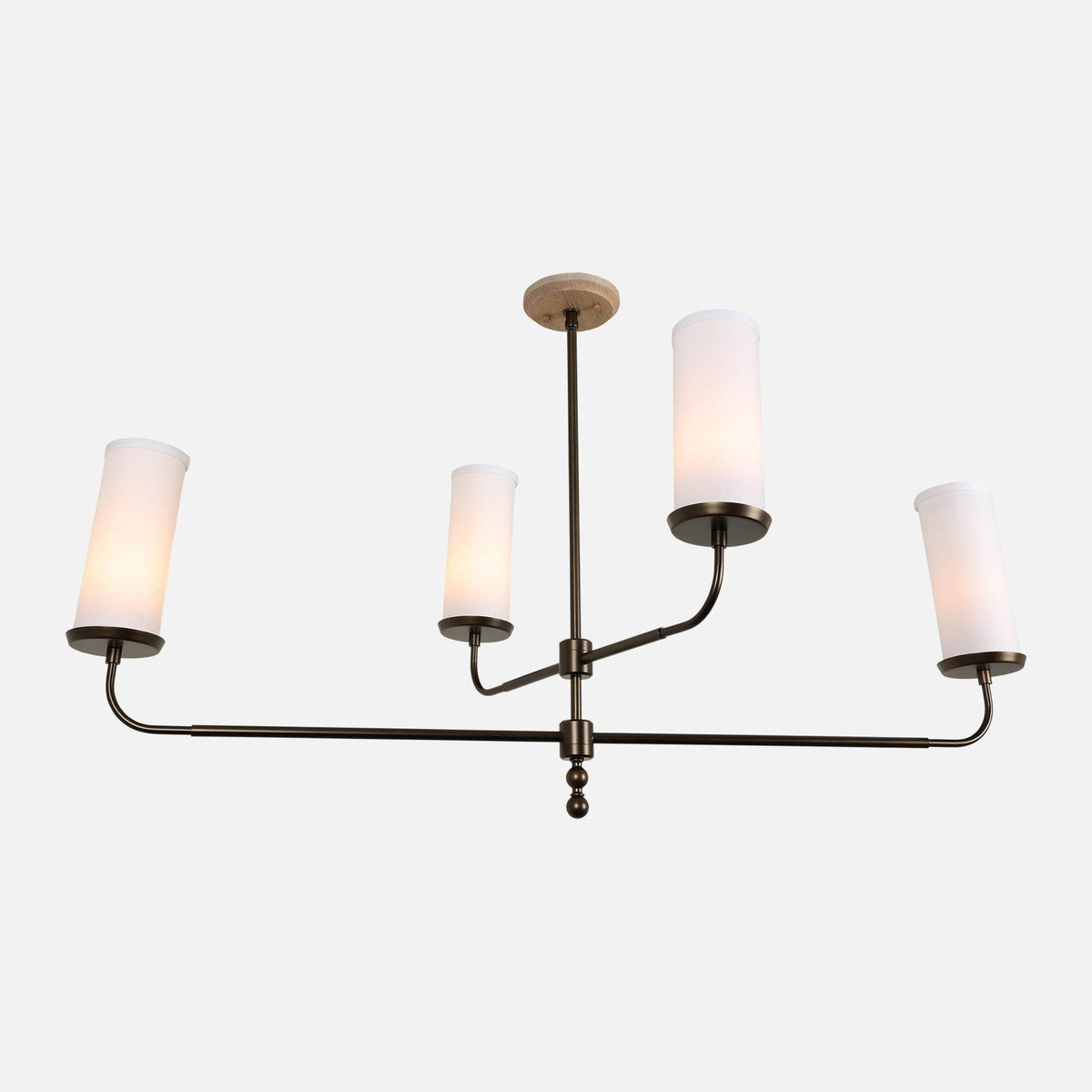 Delia Linen Shade Linear Chandelier