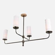 Delia Linen Shade Linear Chandelier