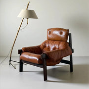 Beau Mp-41 Lounge Chair Mid Century Modern Leather Accent Chair