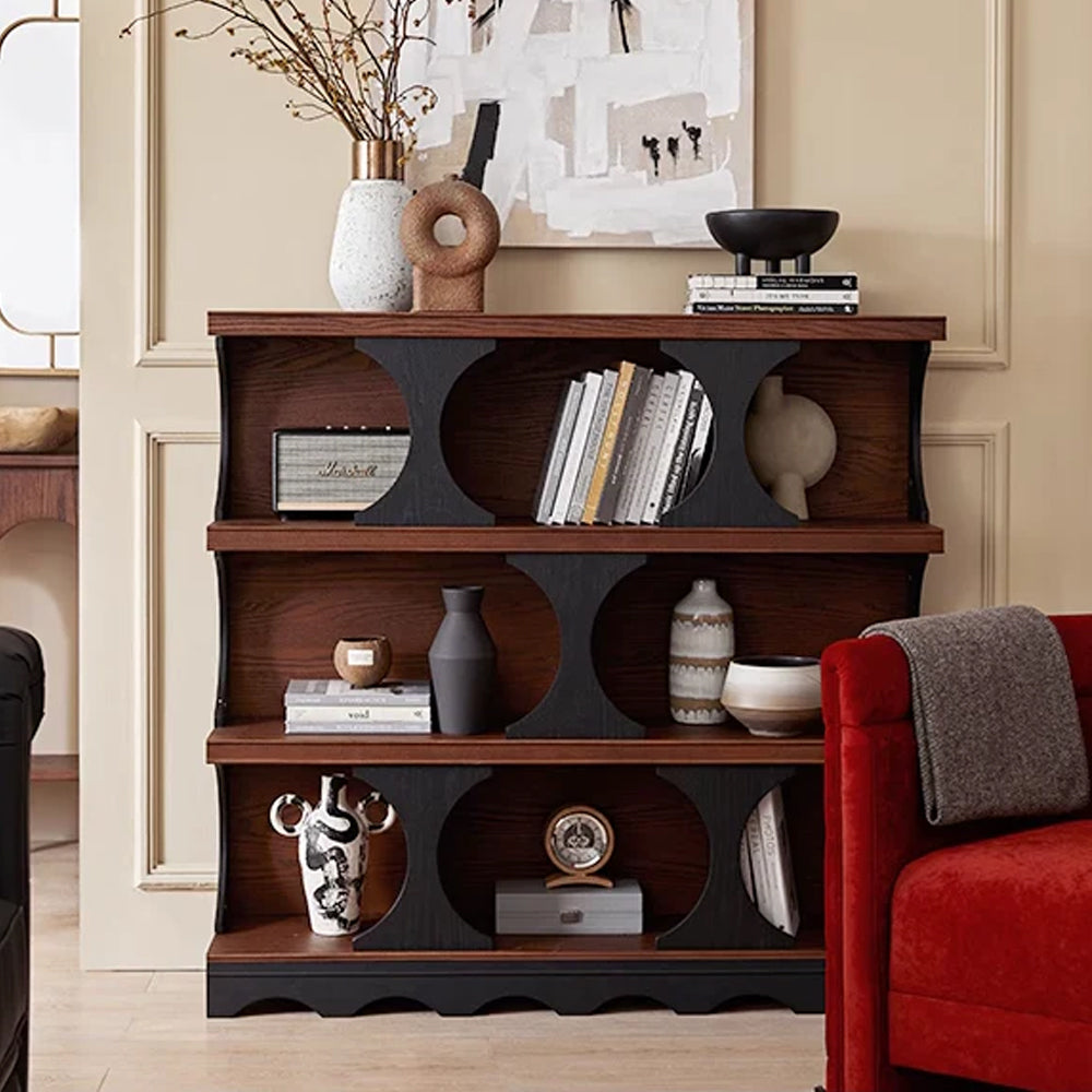 Keira & Etagere Bookcase - Mid Century Modern Bookcase for Elegant Storage