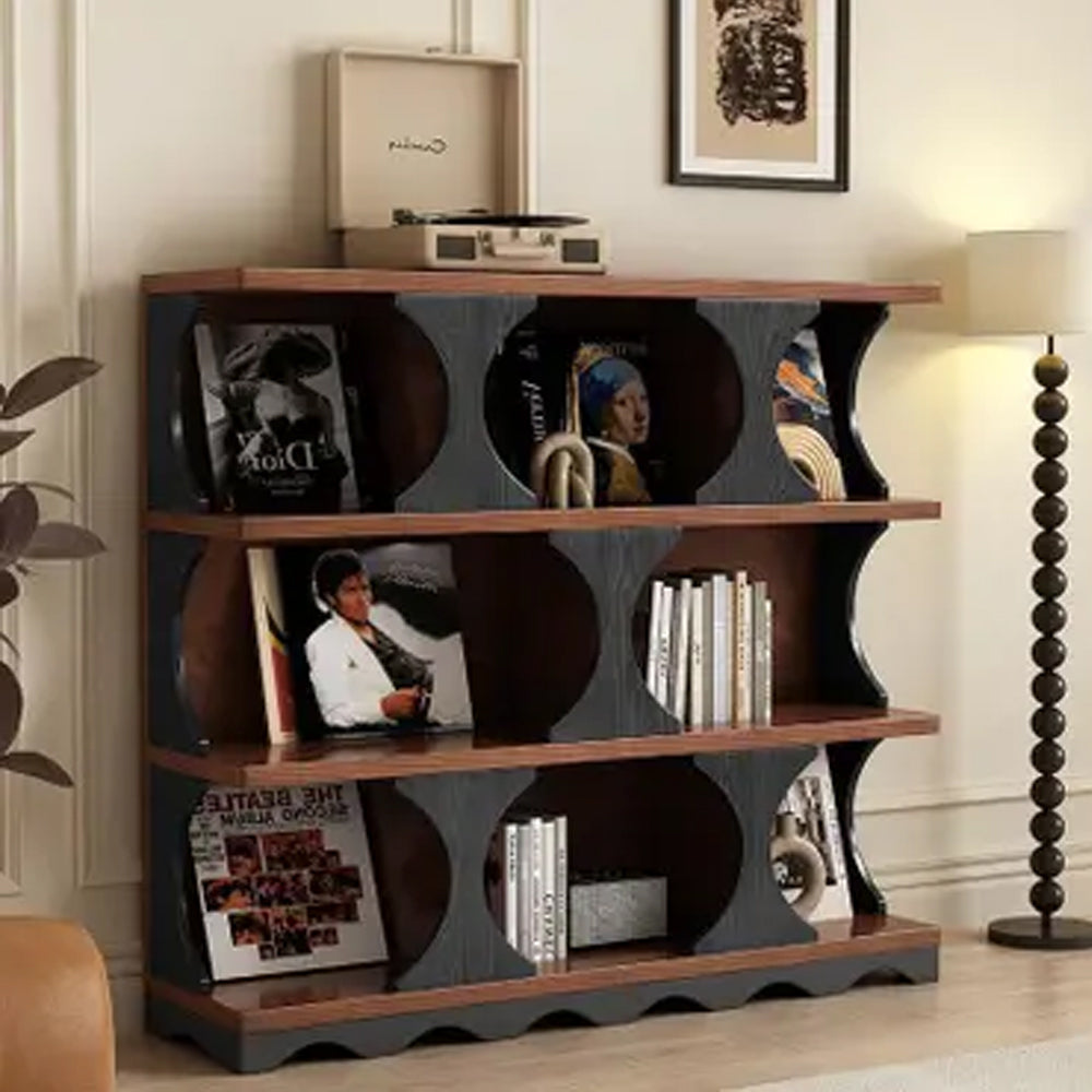 Keira & Etagere Bookcase - Mid Century Modern Bookcase for Elegant Storage