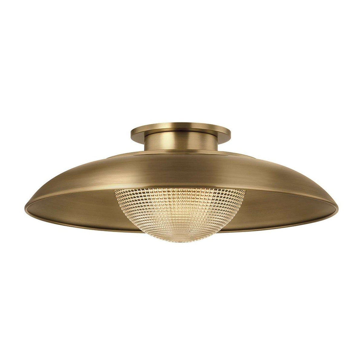 Margaret Brass Prismatic Glass Semi Flush Ceiling Light