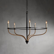 Tristan Rattan Chandelier in Black