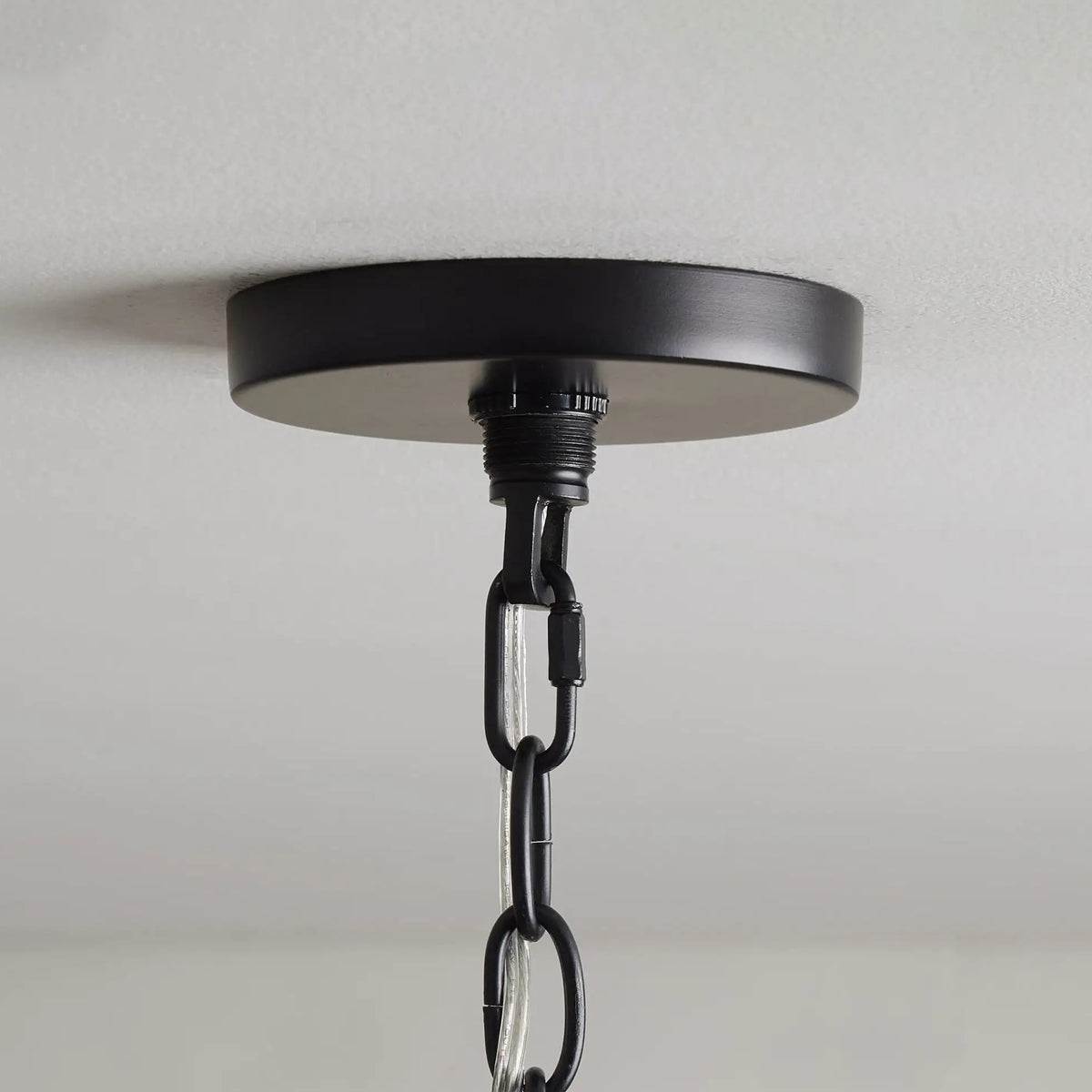 Tristan Rattan Chandelier in Black
