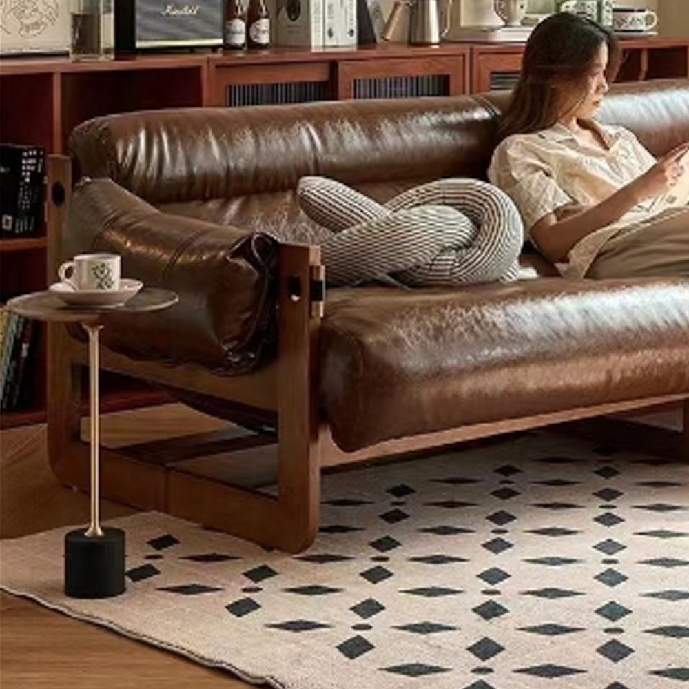 Anders Small End Tables - Solid Wood End Tables for Industrial Living Room Decor