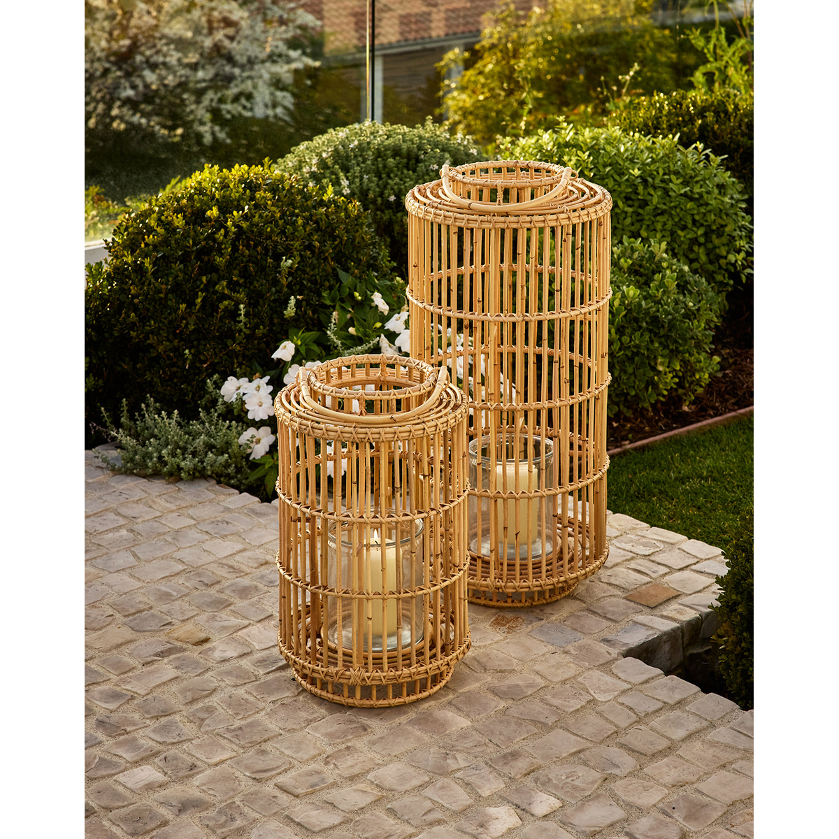 Wren Handwoven Rattan Lantern