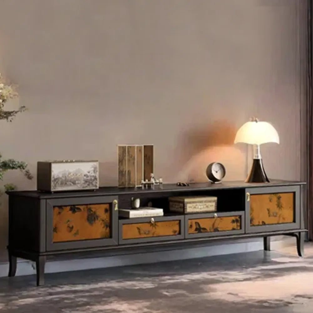 Saffron with Drawers - Stylish Solid Wood Saffron for Modern Living Room Storage