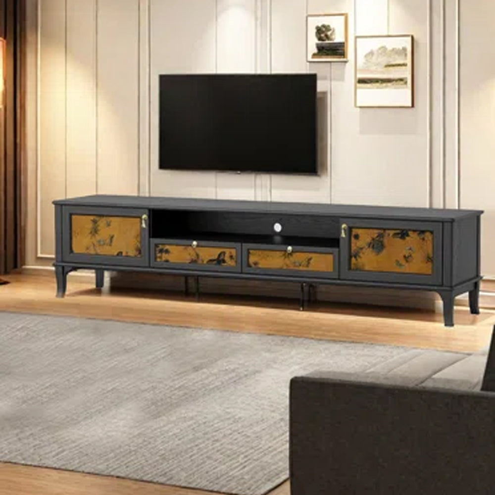 Saffron with Drawers - Stylish Solid Wood Saffron for Modern Living Room Storage