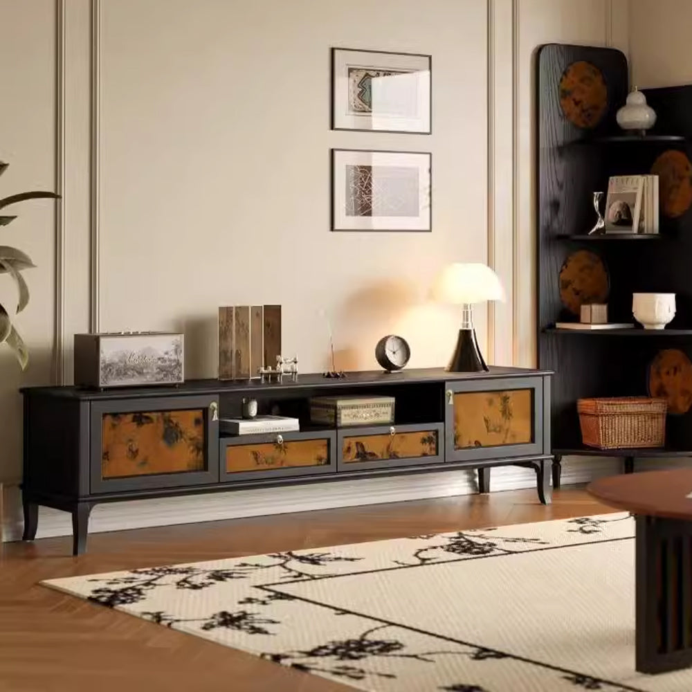 Saffron with Drawers - Stylish Solid Wood Saffron for Modern Living Room Storage