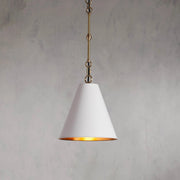 Stone Cone Pendant in White
