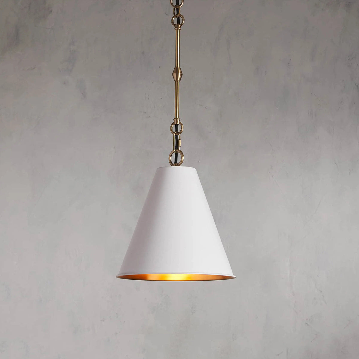 Stone Cone Pendant in White