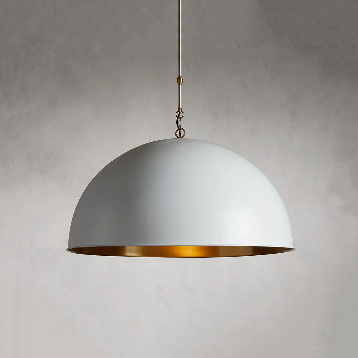 Riven Dome Pendant in White