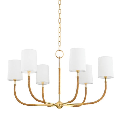 Anika Linen Drum Chandelier
