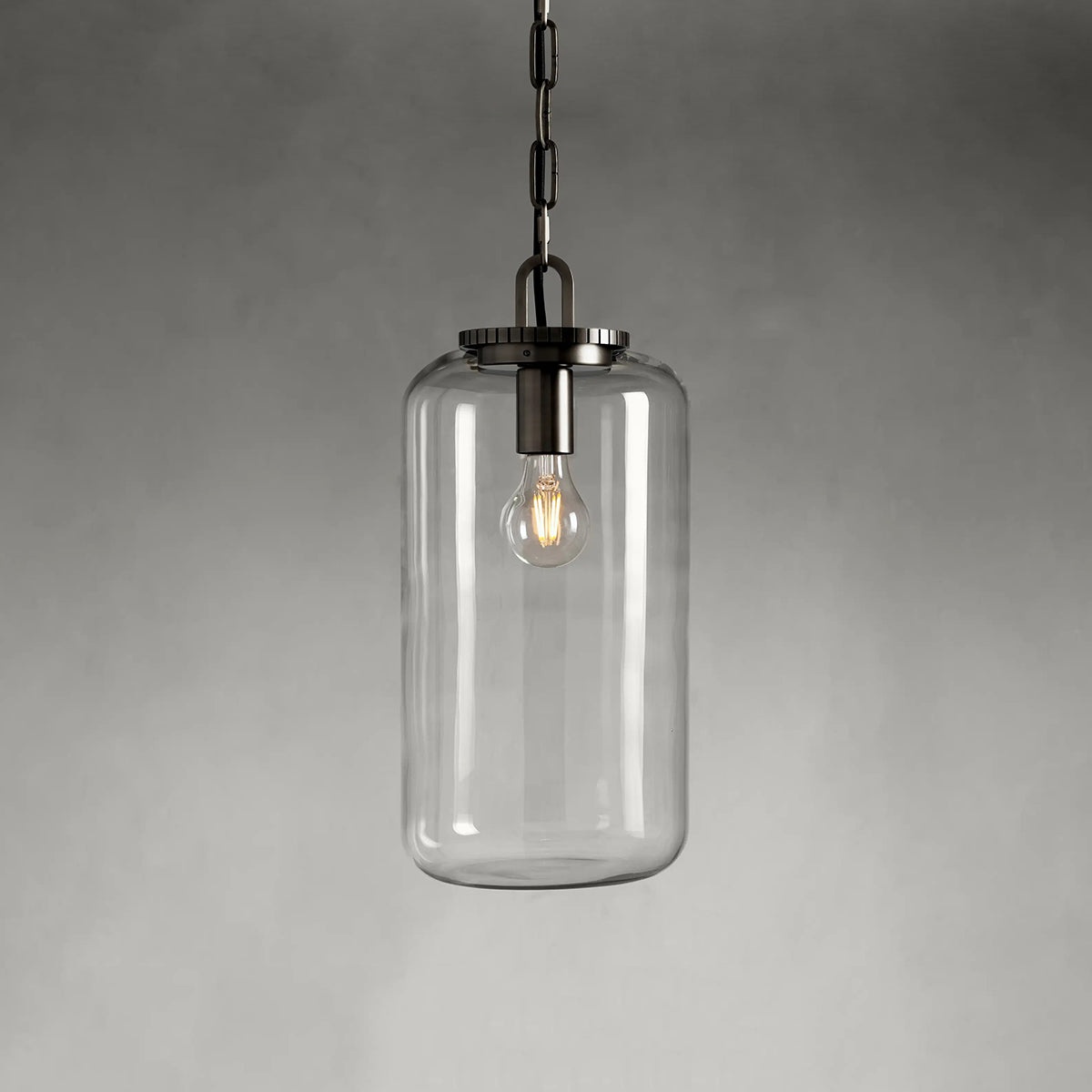 Sean Cylinder Pendant with Bronze Chain