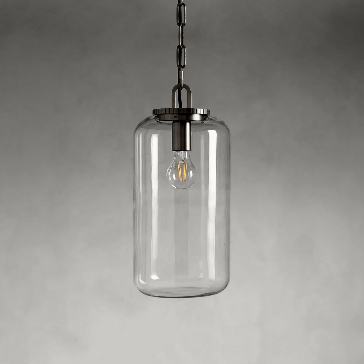 Sean Cylinder Pendant with Bronze Chain