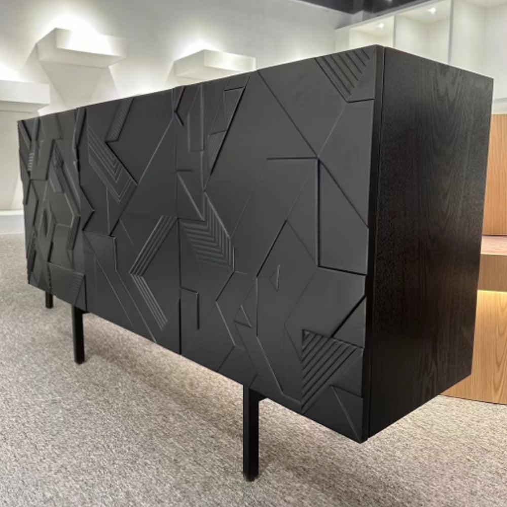 Dashiell Sideboard – Modern Industrial Black Storage Cabinet